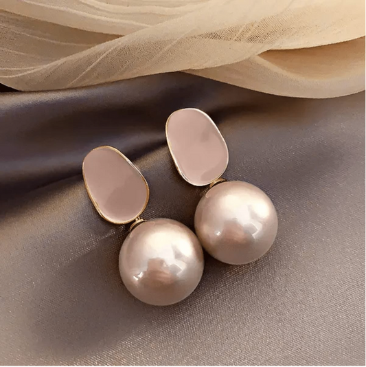 Circle of Life Giant Pearl Drop Earrings