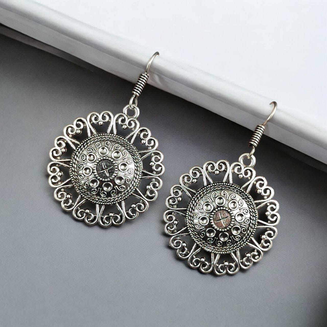 Silver Plated Earrings For Office Wear