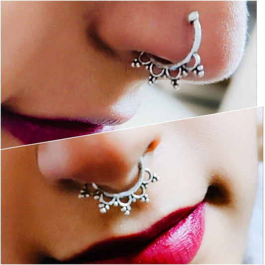 Antique-inspired Adorable Oxidised Septum Nosepin