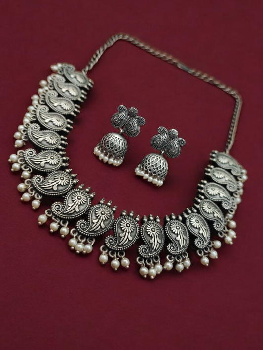 Traditional Oxidised Choker Necklace Set