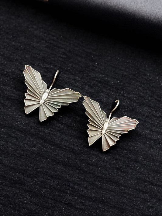 Silver Replica Butterfly Earrings | Unique Hook Style Casual Wear Jewellery