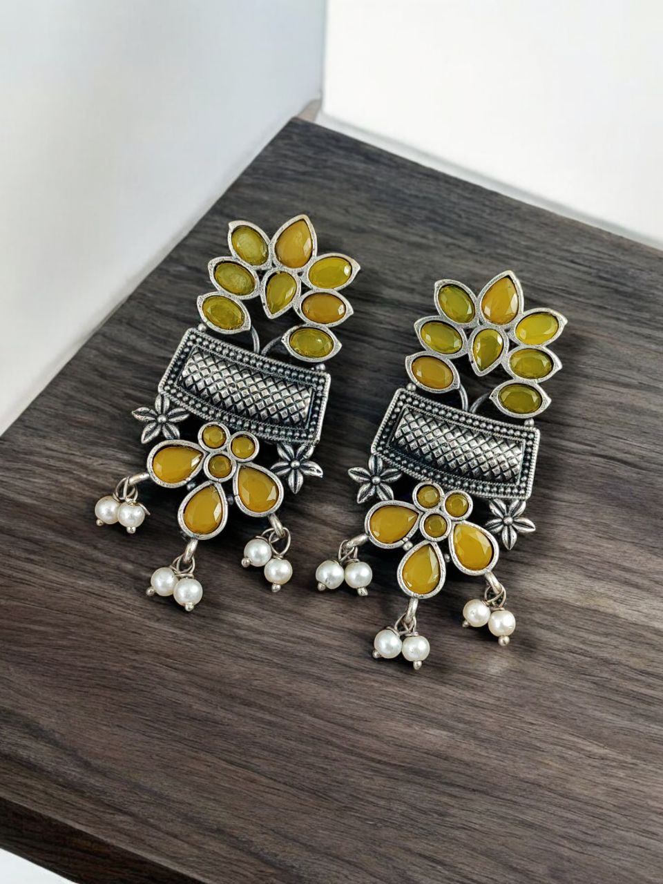 Antique Touch Oxidised Stud Earrings