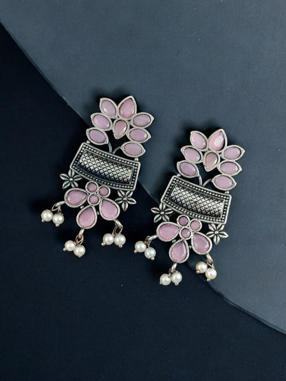 Antique Touch Oxidised Stud Earrings