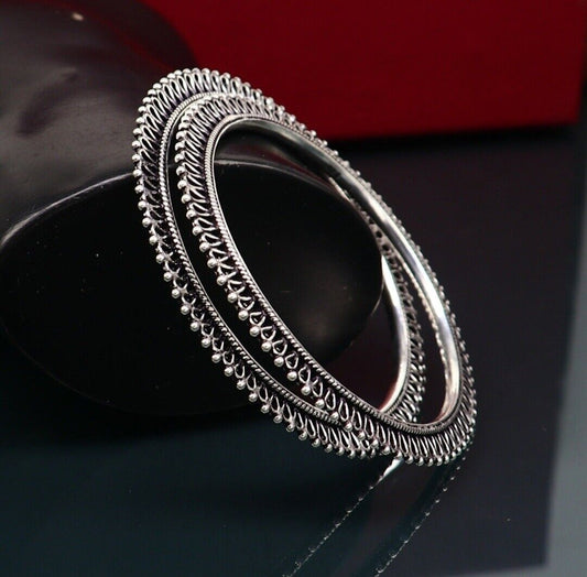 Adorable Oxidised Chudiya German Silver Bangle For Girls